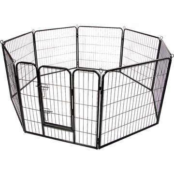 8 Panel Heavy Duty Pet Dog Playpen Puppy Exercise Fence Enclosure Cage Randy & Travis Machinery